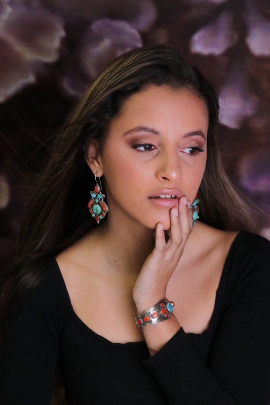 Ryna – Red Coral & Turquoise