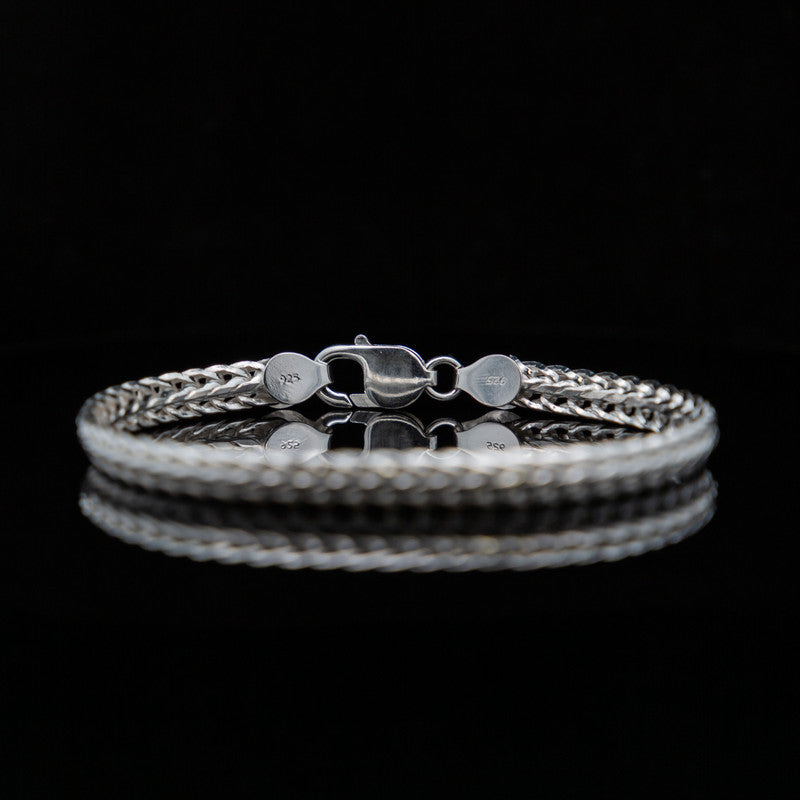 Unisex Silver Bracelet – 21cm x 6mm