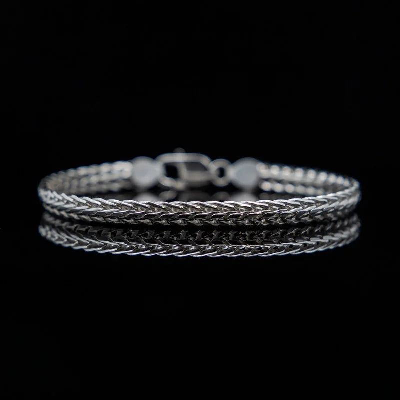 Unisex Silver Bracelet – 21cm x 6mm