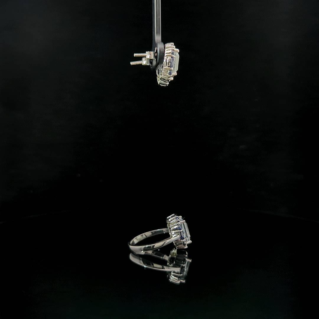 Ramona – White Topaz and Blue Sapphires