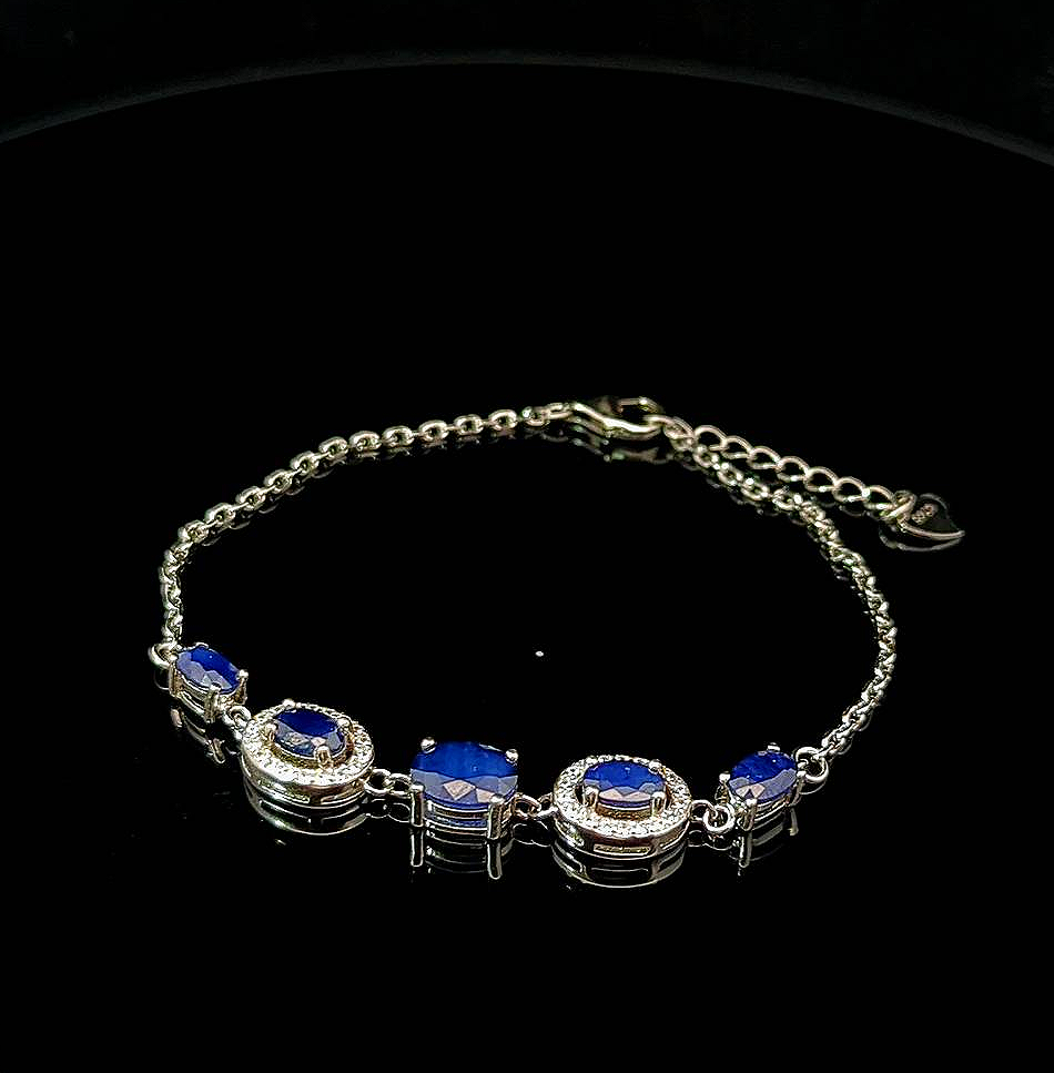 Clarabelle – Blue Sapphires and White Topaz