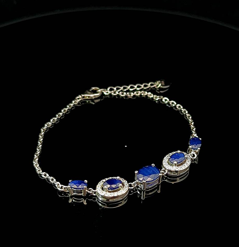 Clarabelle – Blue Sapphires and White Topaz