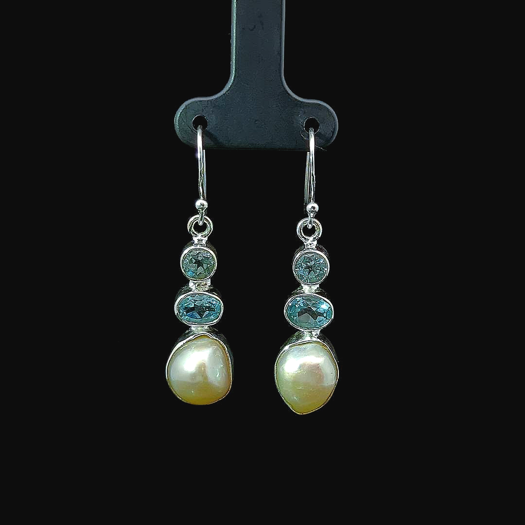 Sunstra – Sky Blue Topaz and Fresh Water Pearls