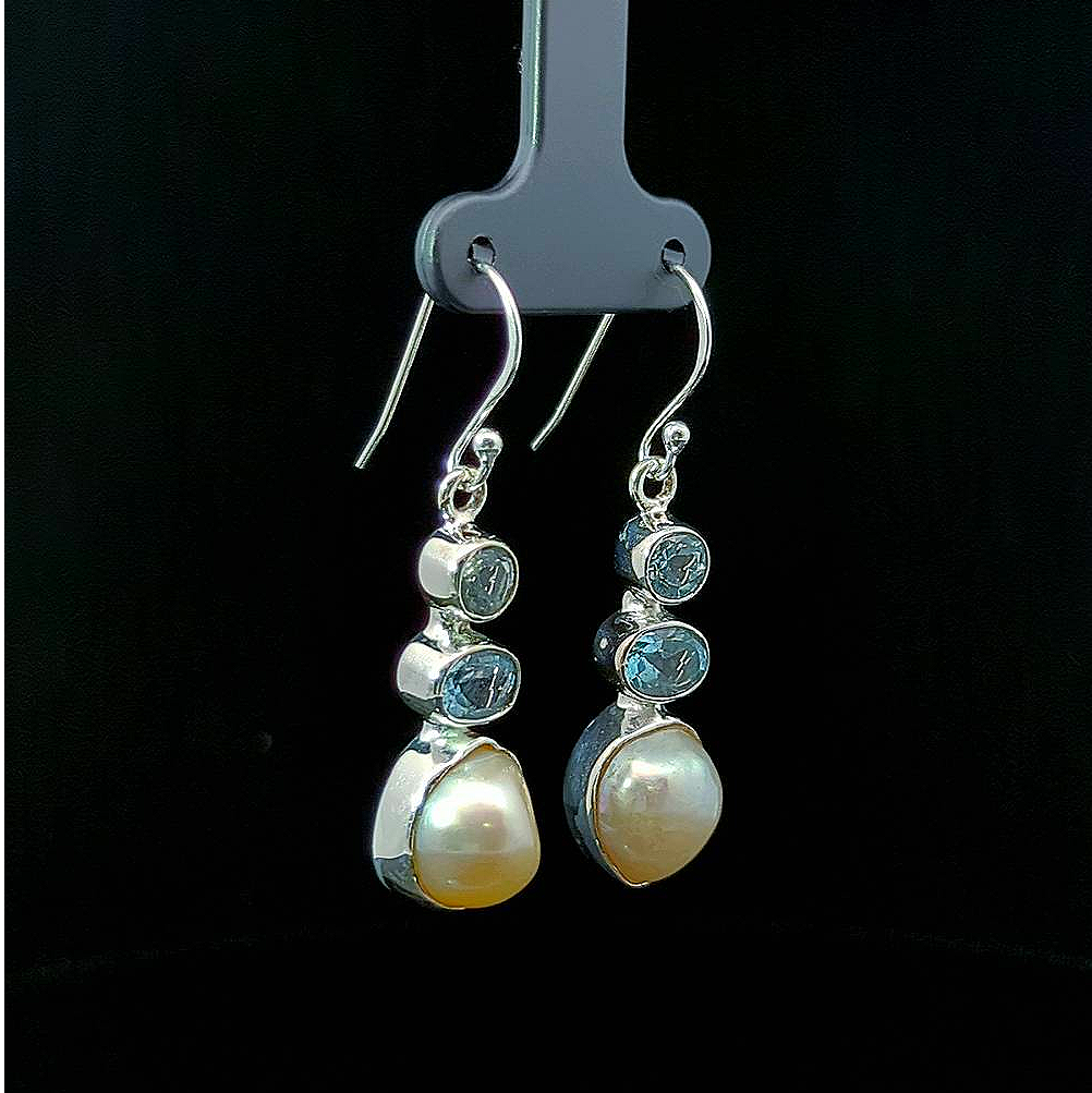 Sunstra – Sky Blue Topaz and Fresh Water Pearls