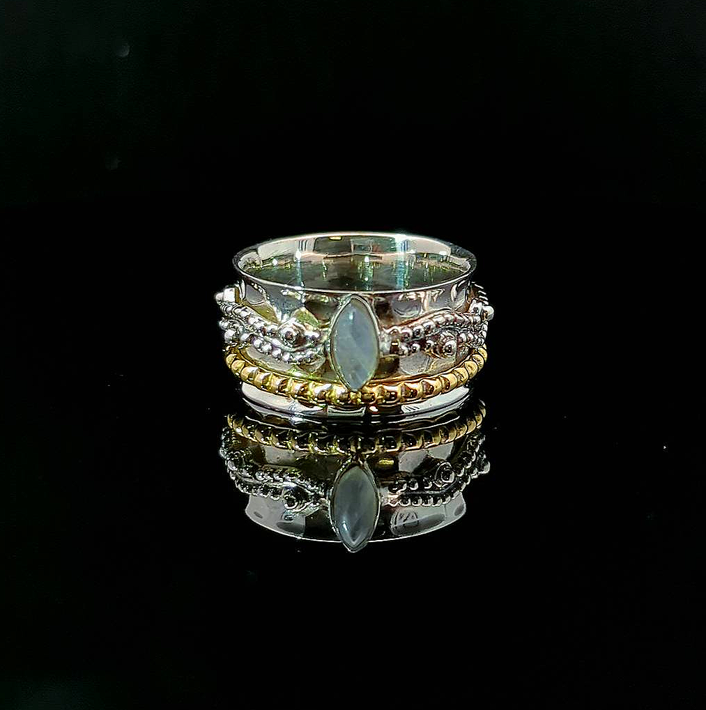 Ubon – Sterling Silver and Brass with Moonstone