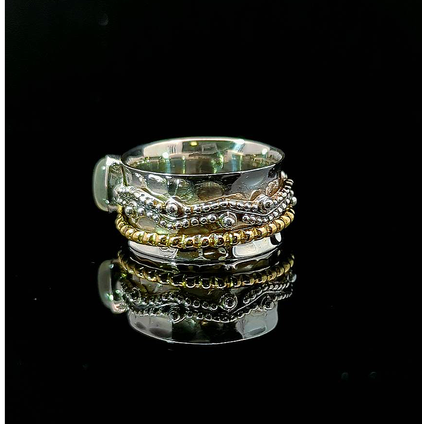 Ubon – Sterling Silver and Brass with Moonstone