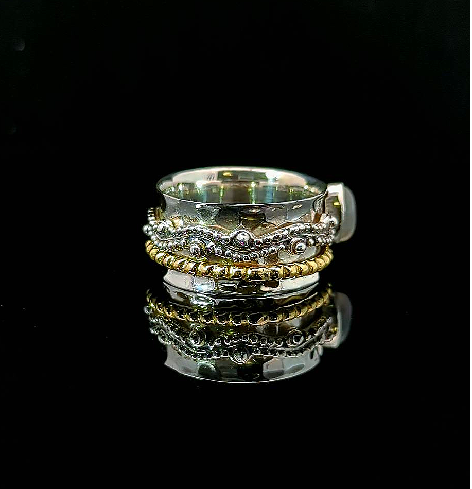 Ubon – Sterling Silver and Brass with Moonstone