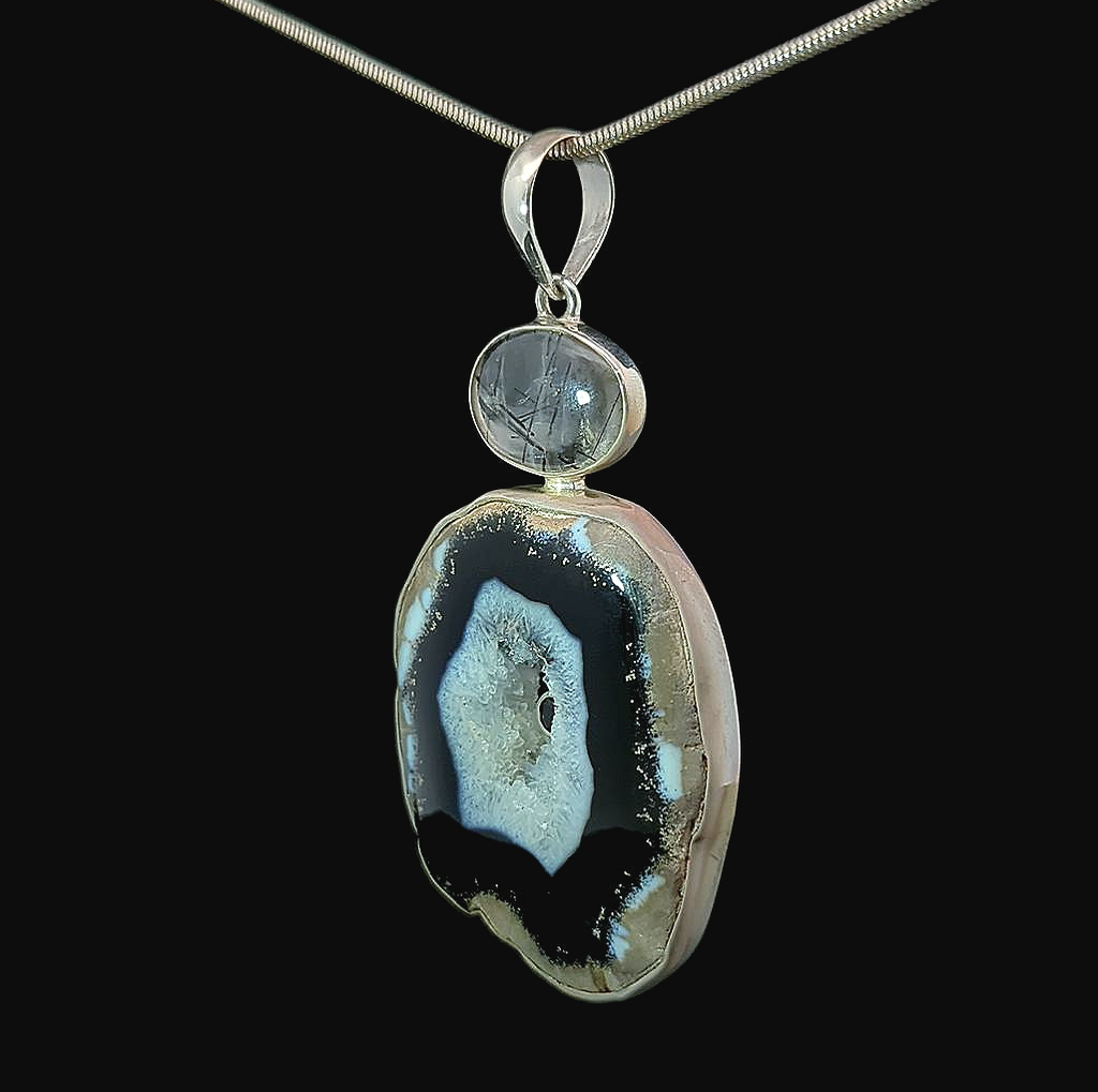 Aglaea – Agate and Rutilated Quartz