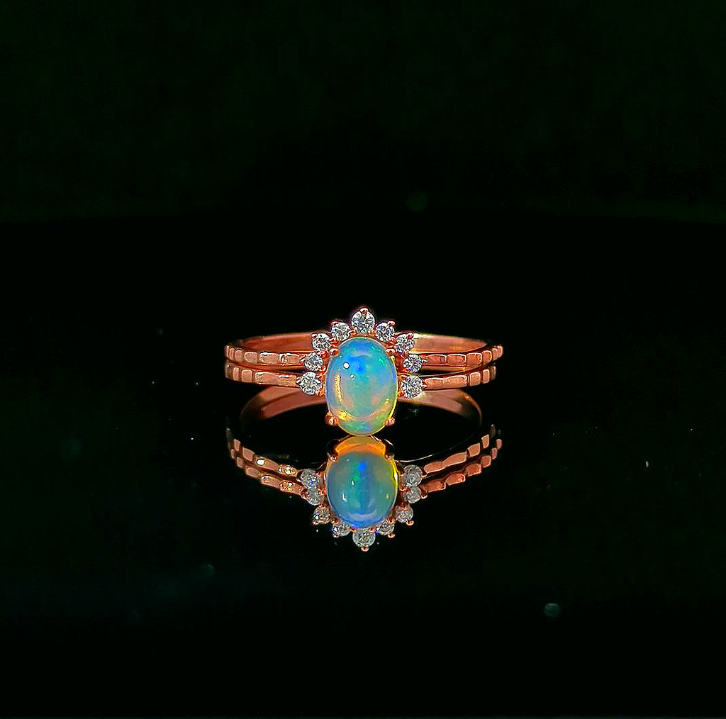 Rospia – Rose Gold Plated with Opal
