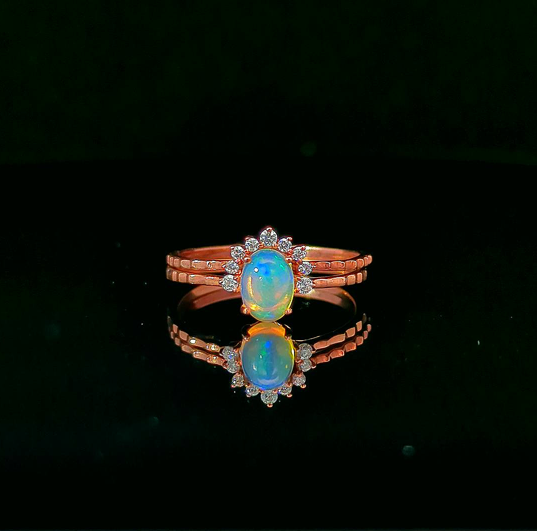 Rospia – Rose Gold Plated with Opal