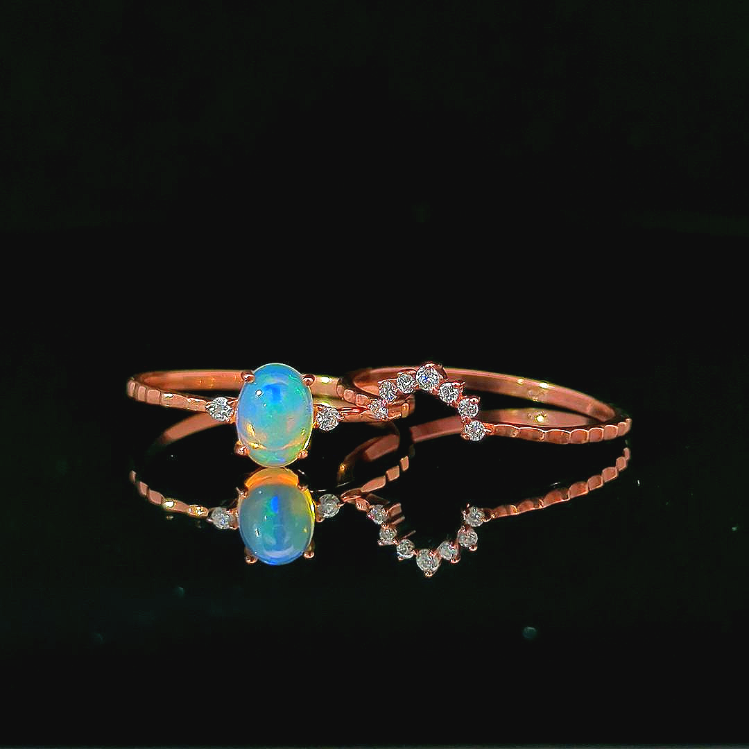 Rospia – Rose Gold Plated with Opal