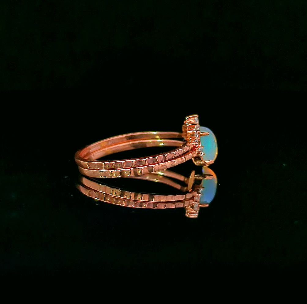 Rospia – Rose Gold Plated with Opal