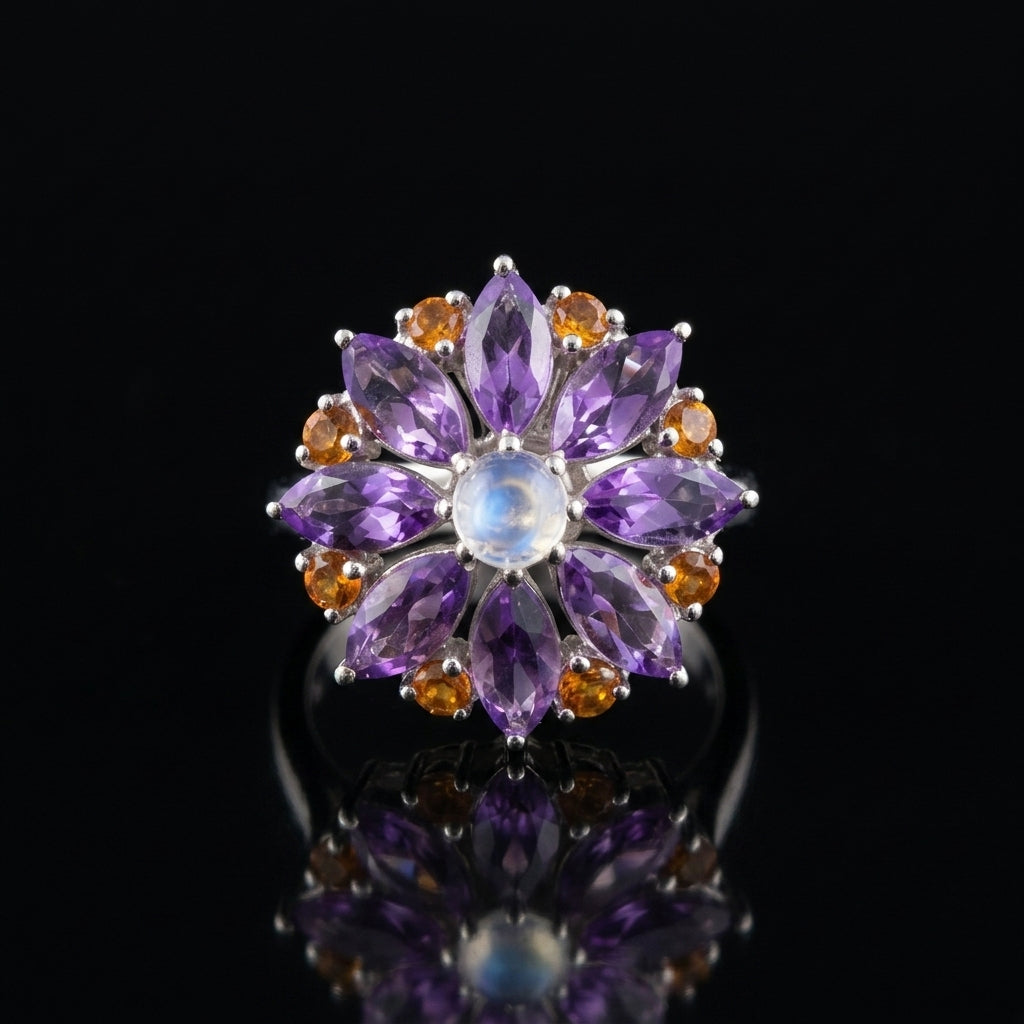 Padma – Amethyst, Moonstone & Citrines
