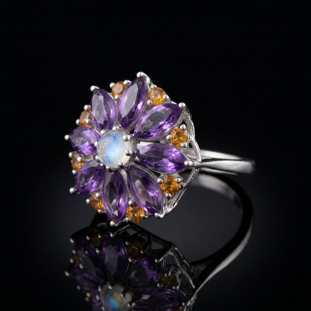 Padma – Amethyst, Moonstone & Citrines