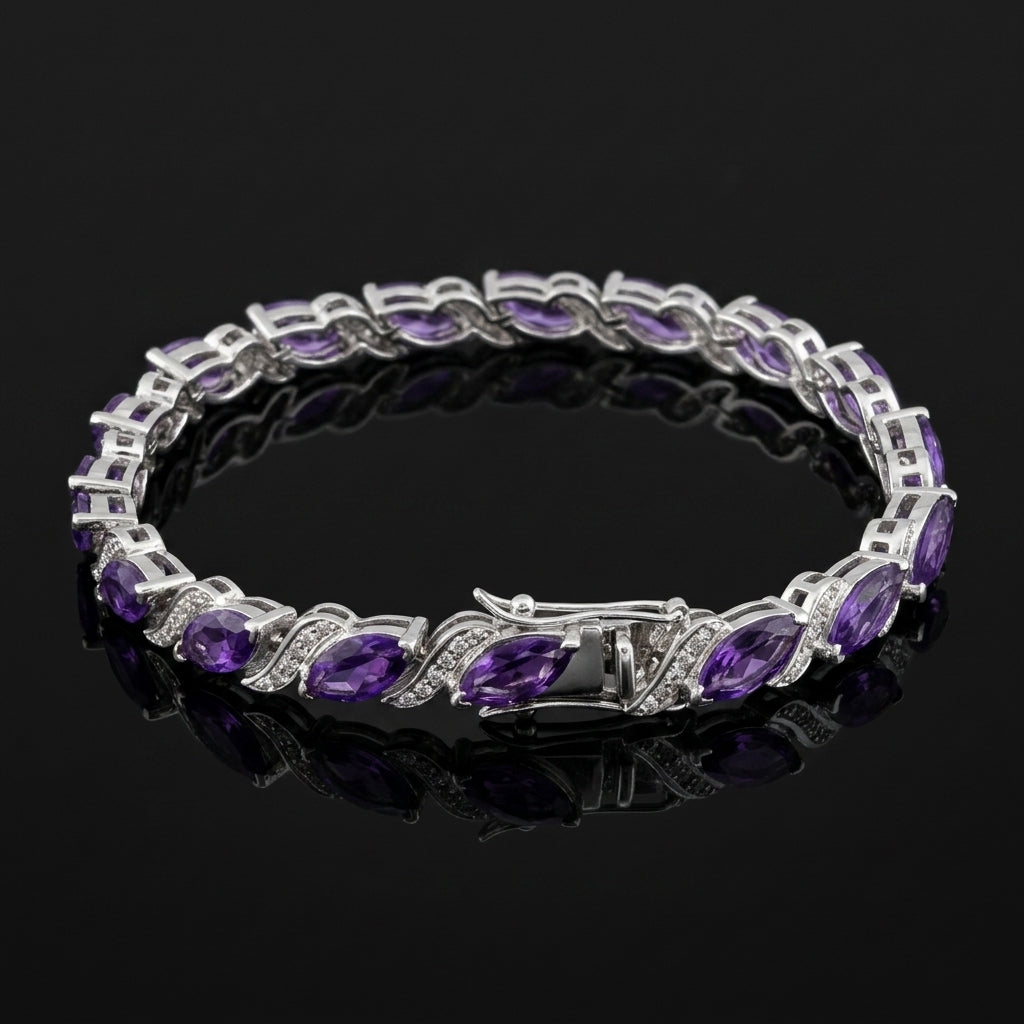 Juhi – Amethyst & White Topaz