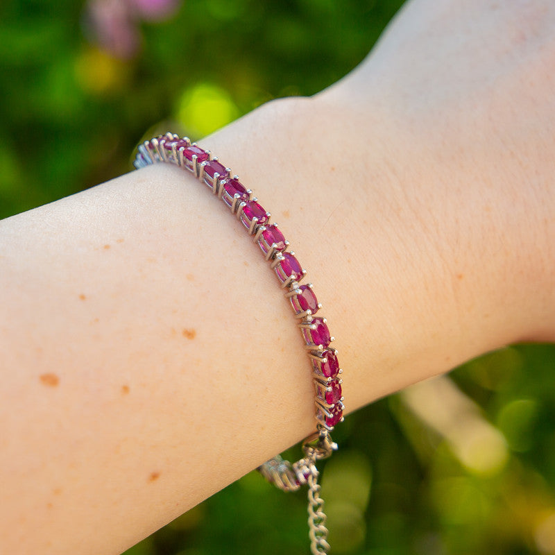 Oval Tennis Bracelet – Ruby