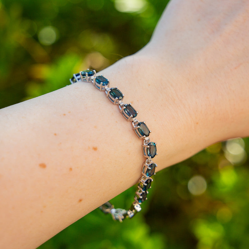 Oval Tennis Bracelet – London Blue Topaz