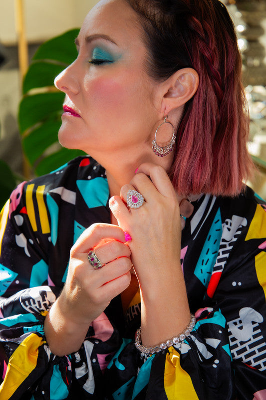 Konqee – Ruby & White Topaz