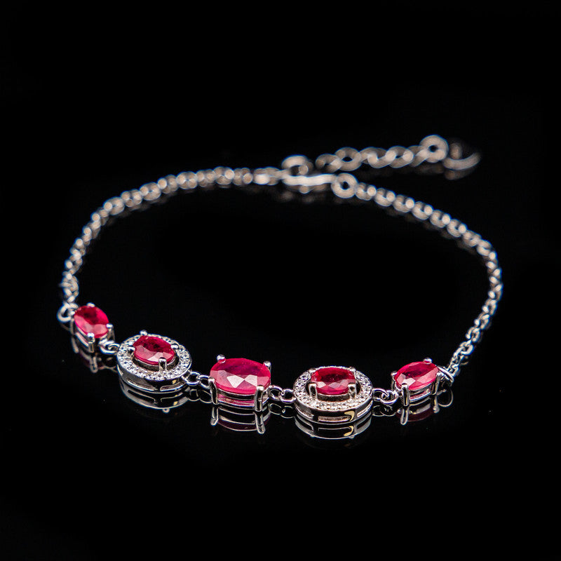Clarabelle – Rubies and White Topaz