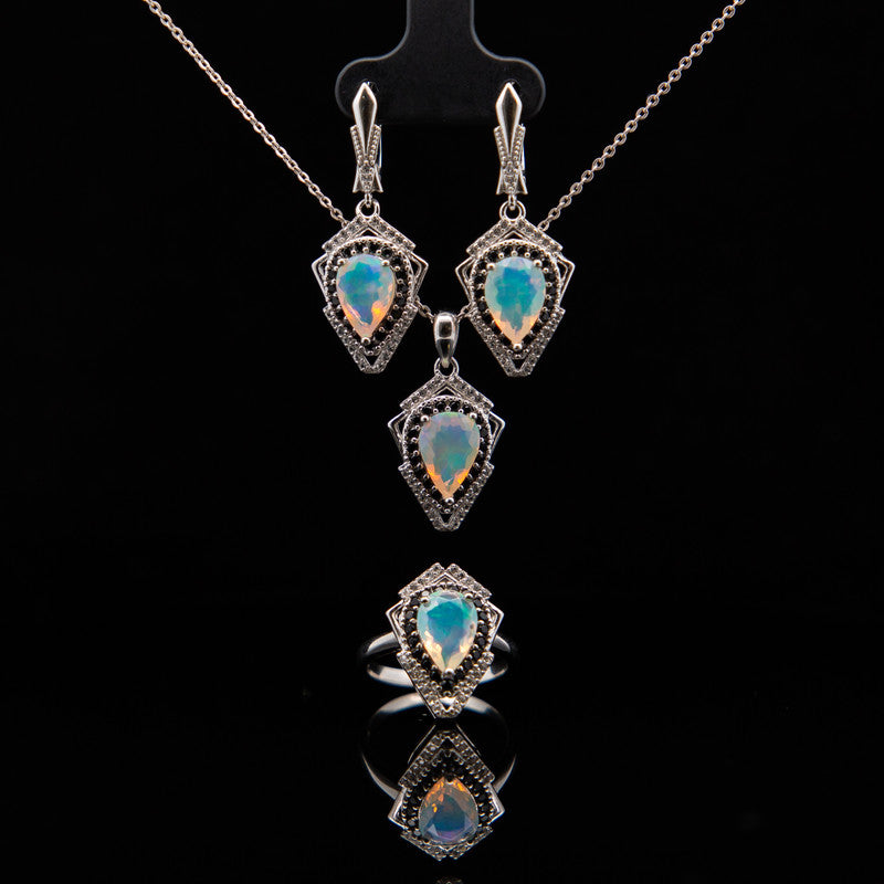 Aroon – Opal and Black Spinel