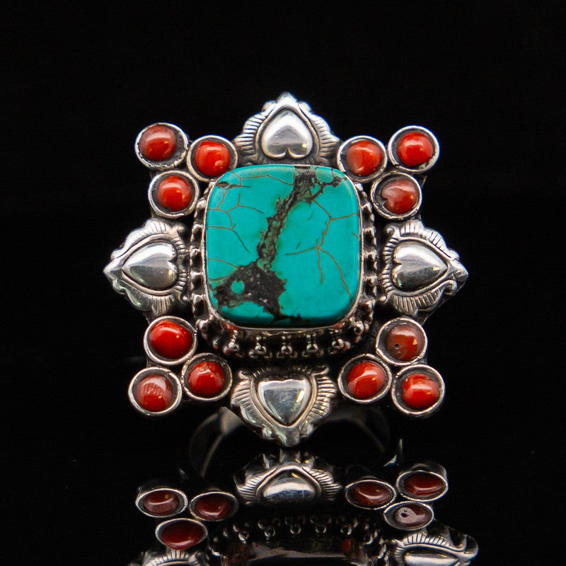 Aisha – Red Coral & Turquoise
