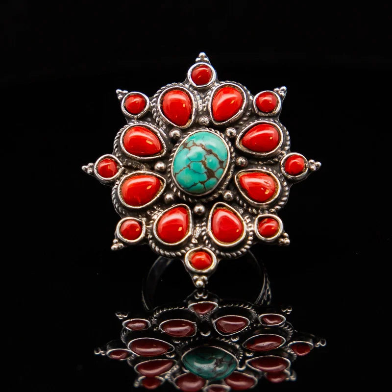 Anura – Red Coral & Turquoise