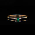 Katharine Yellow – 18ct Yellow Gold with 0.04ct Natural Diamonds and 0.04ct Emerald