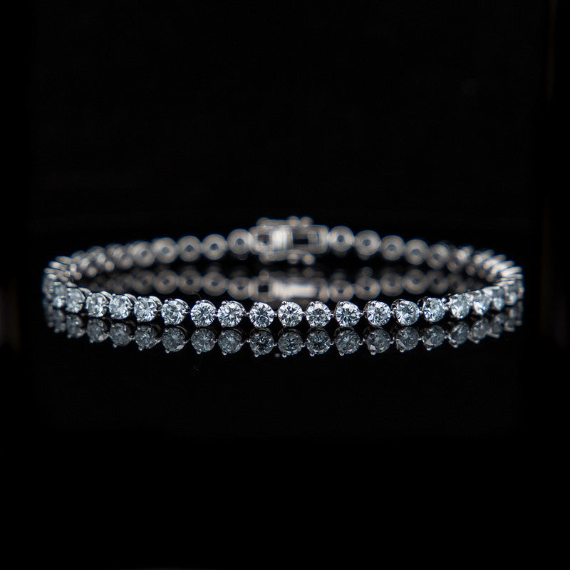 Anastasia – 10ct White Gold Tennis Bracelet with 5.492ct Lab Diamonds