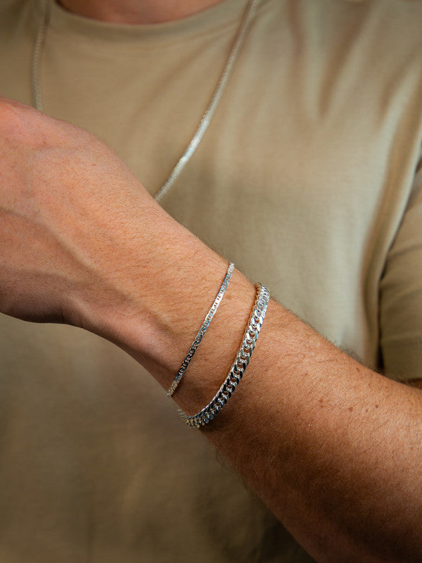 Oval Curb Bracelet – 18cm x 3mm