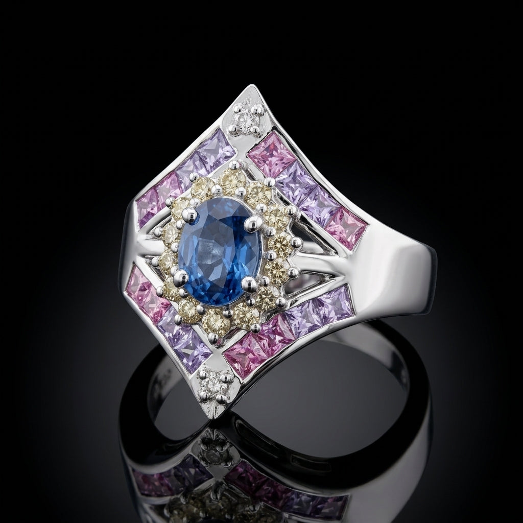 Rani – Blue Sapphire & Diamonds