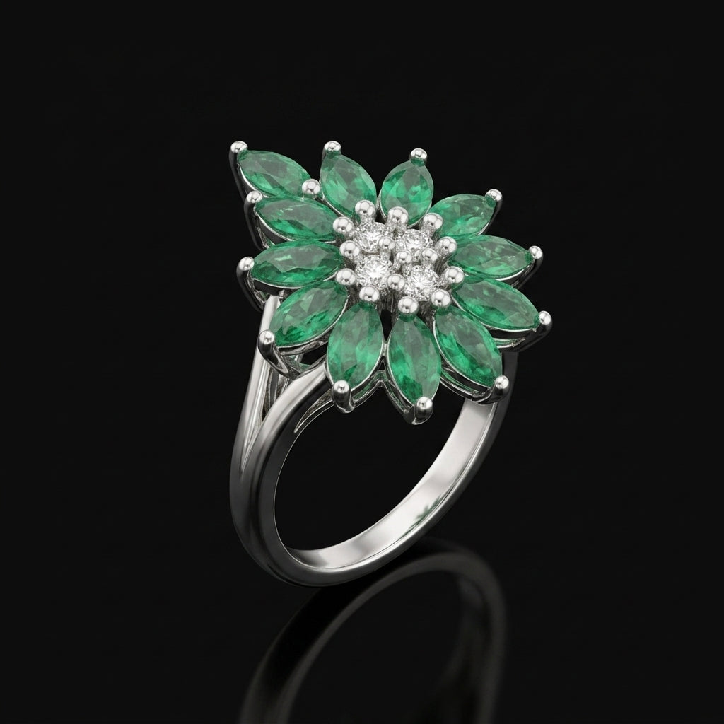 Nyra – Emeralds & White Topaz