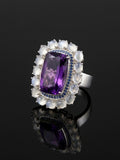 Meghana – Amethyst, Moonstone & Blue Sapphires