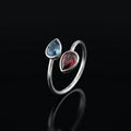 Valli – Garnet & Swiss Blue Topaz