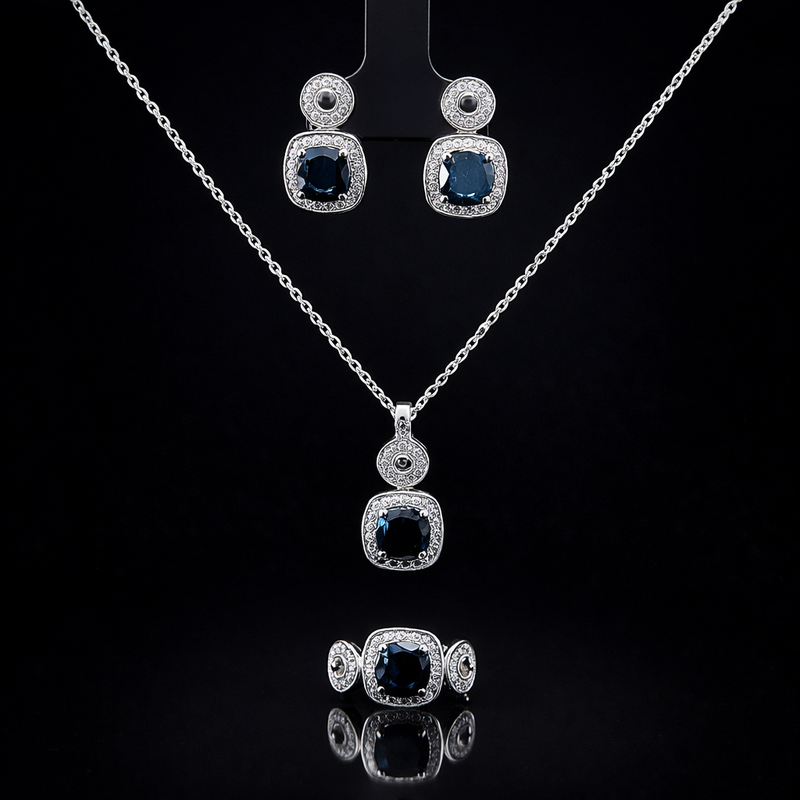 Neela – London Blue Topaz and White Topaz