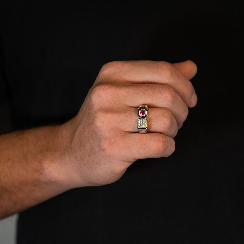 Arjun – Ruby & Moissanites