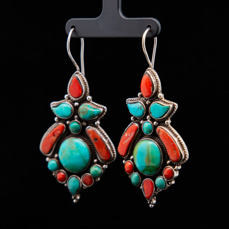 Daksha – Turquoise & Red Coral