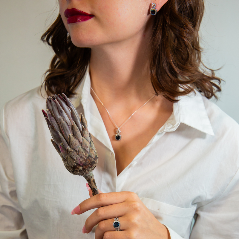 Neela – London Blue Topaz and White Topaz