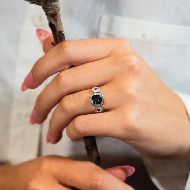 Neela – London Blue Topaz and White Topaz