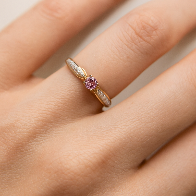 Ainura – Pink Sapphire & Natural Diamonds