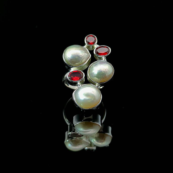 Sanouk - Fresh Water Pearls and Garnets